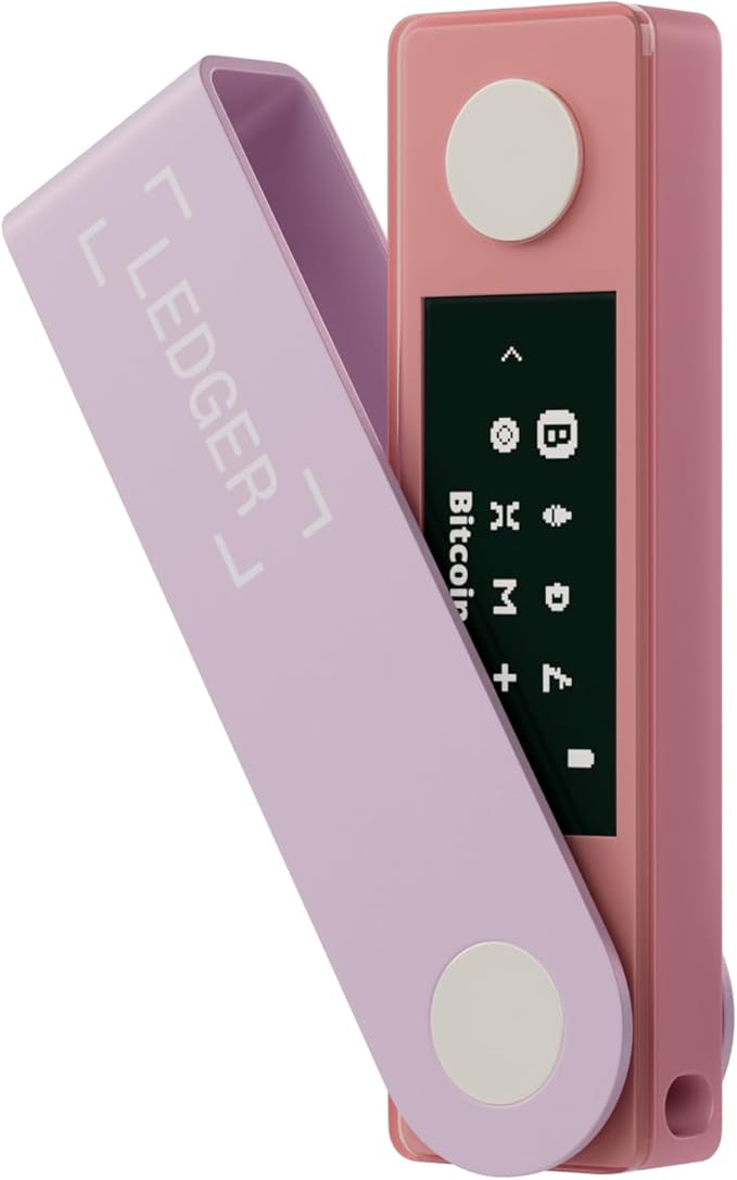 Ledger Nano X - Secure and manage your crypto & NFTs on-the-go with our Bluetooth-enabled hardware wallet (Pastel Pink)