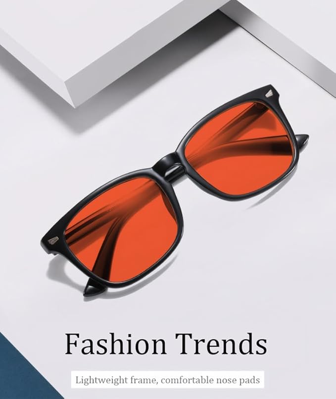 Blue Light Blocking Glasses Amber Gaming Glasses for Women Men Gaming Computer Glasses for Better Sleep/Eyes Strain