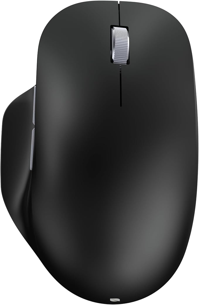 Incase Bluetooth Ergonomic Mouse – Designed by Microsoft – Two Thumb Buttons, Easy to Grip Thumb Rest, Precision Tracking, Connects 3 Devices, 15 Month Battery Life, Mac/Windows PCs/Laptops (Black)