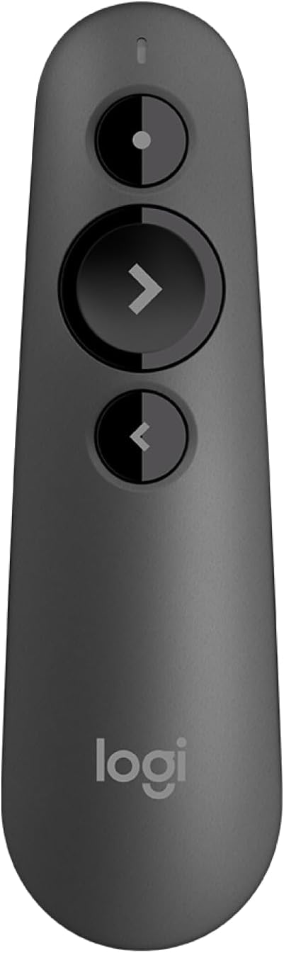 Logitech Wireless Presenter R500s, PowerPoint Clicker with Laser Pointer, Wireless Presentation Clicker Remote