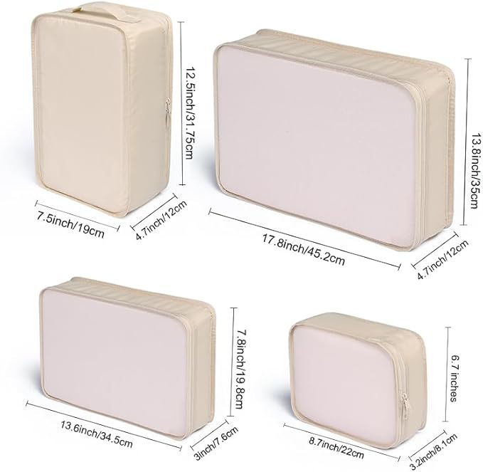 JJ POWER Travel Packing Cubes, Luggage Organizers with Shoe Bag