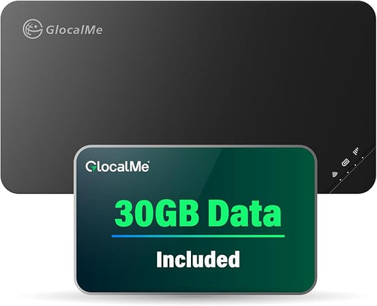 GlocalMe U3 4G LTE Mobile Hotspot Device with 30GB US/CA/MX Data 60 Days, Portable WiFi Hotspot for Travel in 200+ Countries, No SIM Card Needed, 10 Connected Devices, Pocket WiFi (U3 with 30GB)