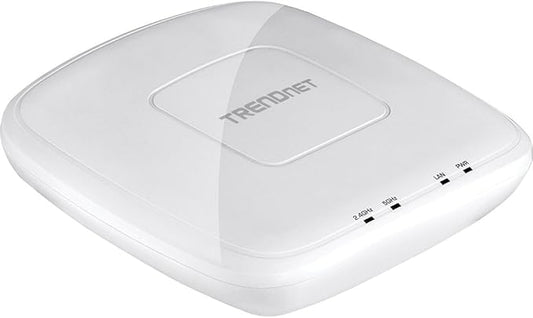 TRENDnet AC1750 Dual Band PoE Access Point, 1300Mbps WiFi AC+450 Mbps WiFi N, WDS Bridge, WDS Station, Repeater Modes, Band Steering, WiFi Traffic Shaping, IPv6, White, TEW-825DAP