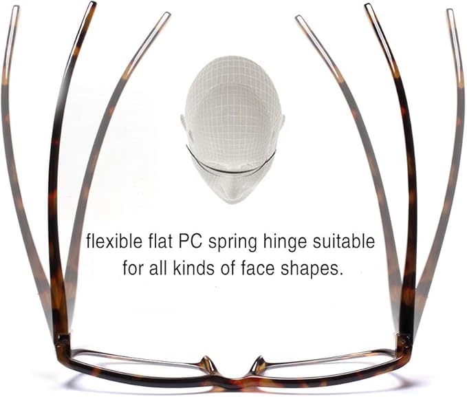 Henotin 5-Pack Reading Glasses Blue Light Blocking Anti Eyestrain Computer Reading Glasses for Women and Men Readers (5 Pack Tortoise, 0.00, Diopters)