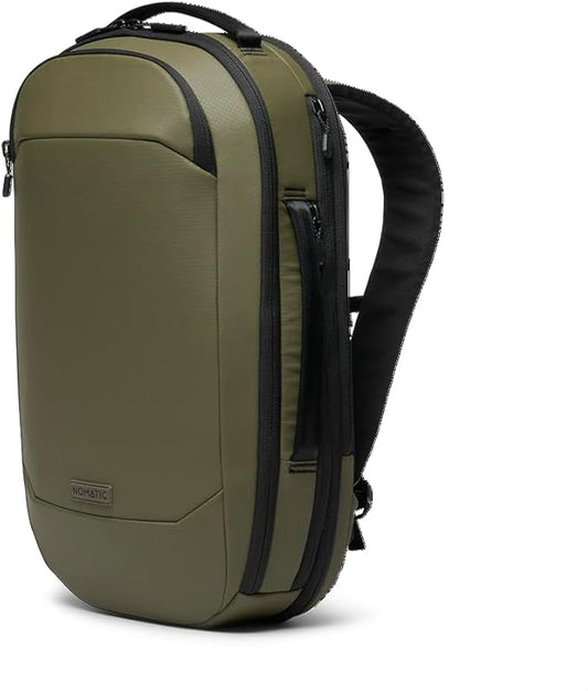 NOMATIC Navigator RS Pack 15L: 15L Premium Backpack w/ 6L Built-In Expansion - Water Resistant Anti Theft Backpack - Laptop Bag - Computer Backpack - Expandable Ranger Green Backpack
