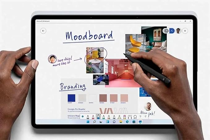 Microsoft Surface Pro 2-in-1 Tablet with Sapphire Flex Keyboard and Slim Pen, 13" Touchscreen Display, Snapdragon X Plus, 16GB RAM, 1TB SSD, Copilot+ PC, Alcantara Keyboard, Win 11 Pro, Dune