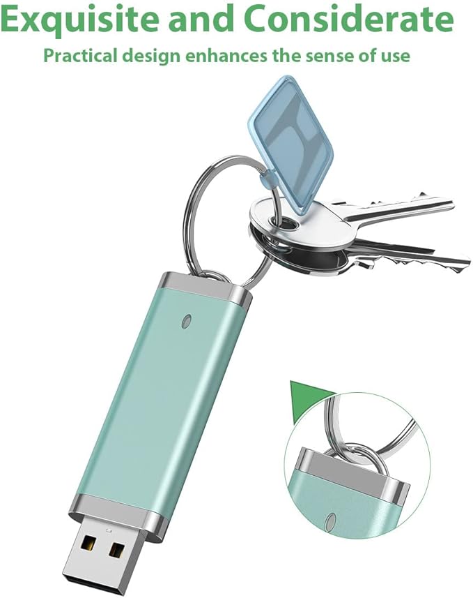 Aiibe 5 Pack 16GB 16G USB 2.0 Flash Drive Bright Thumb Drives Data Storage Memory Stick Portable Pen Jump Drives (16GB, 5 Mixed Colors: Blue Green Yellow Pink Purple)