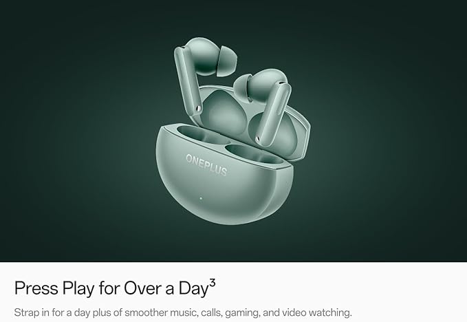 OnePlus Buds 4, Bluetooth Wireless Earbuds, Storm Gray, E513A, in-Ear Headphones with Active Noise Cancellation