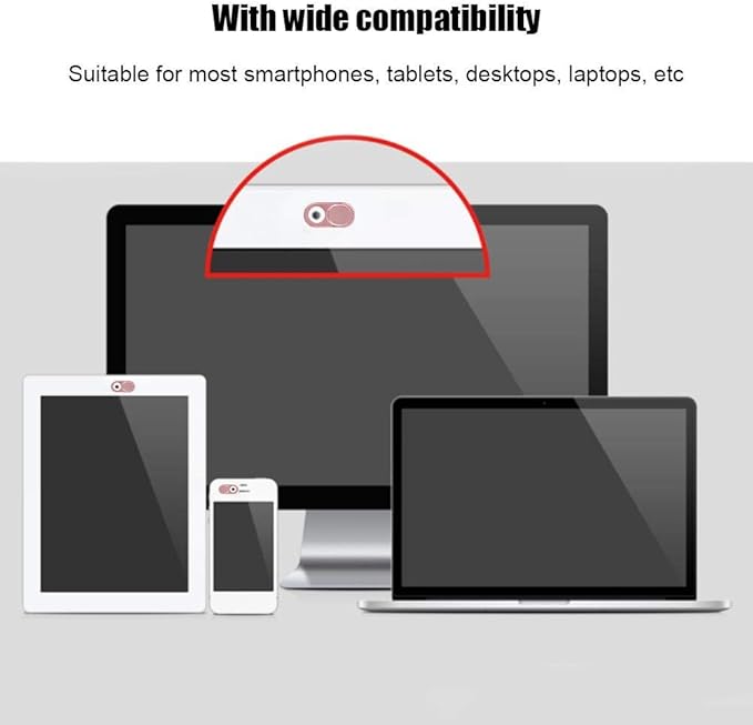 ASHATA 3pcs Metal Camera Lens, Ultra Thin Camera Cover Webcam Cover Blocker Slider for Smartphone Tablet Desktop Laptop ()