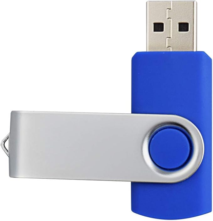 Aiibe 16 GB Flash Drive 10 Pack USB Flash Drives 16G USB 2.0 Memory Stick Thumb Drive Data Storage Swivel Keychain Design Pen Zip Drives Wholesale/Lot/Bulk (10 Pack, 16GB, Blue)