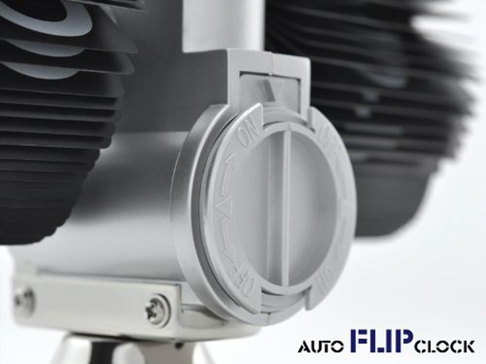 WoneNice Auto Flip Clock, Battery Powered Retro Desk Clock with Large Numbers for Office Bedroom Kitchen School Hotel Café - Black