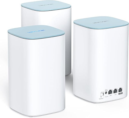 WAVLINK AX3000 WiFi 6 Mesh System 3 Pack - Covers up to 7300 Sq.Ft., Speeds up to 3.0 Gbps, Replaces Wireless Router and WiFi Extender Signal Booster, Easy Setup, Smart App Control