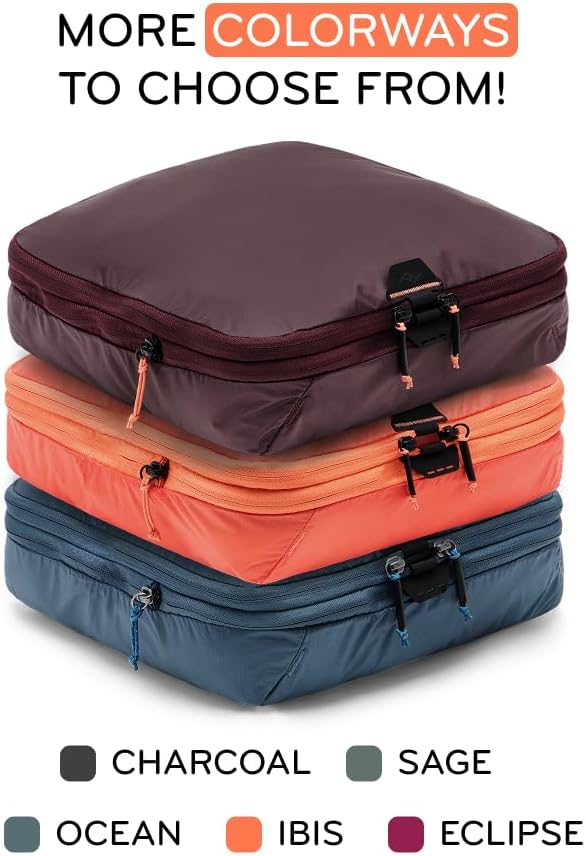 Peak Design Ultralight Mesh Packing Cube, Ibis, Stretchy Mesh Luggage Cube with Strap Attachment Points and Luggage Pass Throughs, Zipper Opening, Travel Organizer for Men and Women, Size M