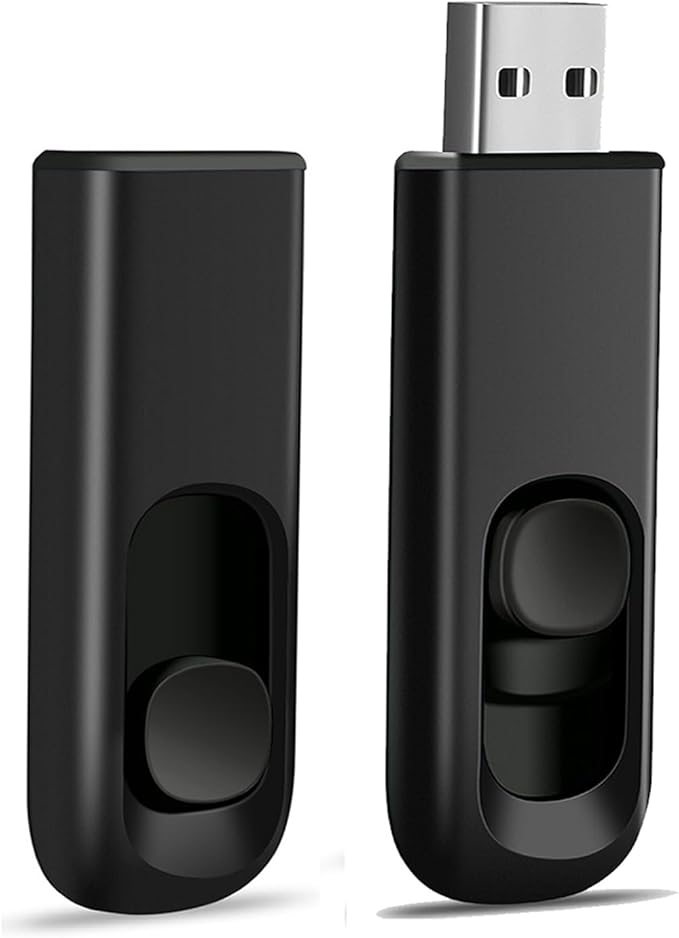 2 Pack 32GB USB Flash Drive, USB 2.0 Memory Stick Thumb Drive Pen Drives Jump Drive for Data Storage Black