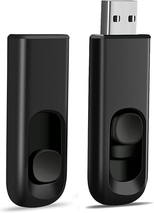 2 Pack 32GB USB Flash Drive, USB 2.0 Memory Stick Thumb Drive Pen Drives Jump Drive for Data Storage Black