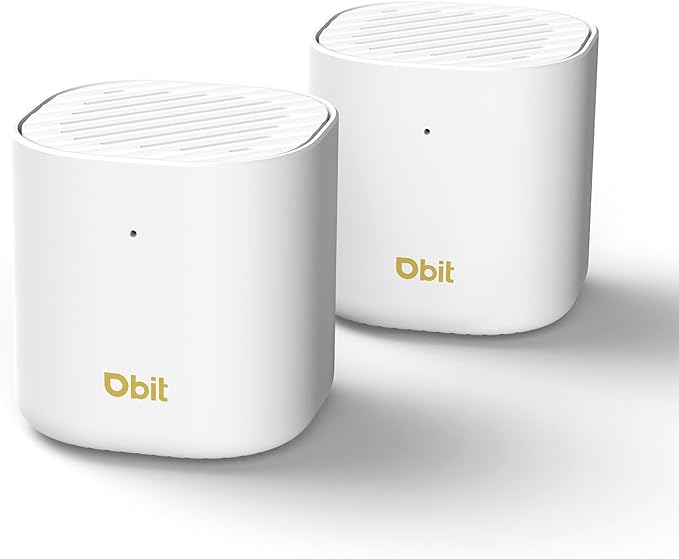 DBIT AX3000 WiFi 6 Mesh Wi-Fi System | 4,500 Sq Ft Coverage & 150 Devices | Dual-Band, Seamless Roaming, Parental Controls | Replaces Wireless Router and Extender | 2 Gigabit Ports Per Unit (2-Pack)