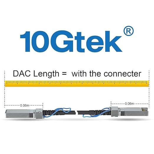 10Gtek SFP+ DAC Twinax Cable - 10GBASE-CU Passive Direct Attach Copper SFP Cable for Cisco SFP-H10GB-CU7M, Ubiquiti UniFi UC-DAC-SFP+, Meraki, Fortinet, D-Link, 26AWG, 7-Meter(23ft)