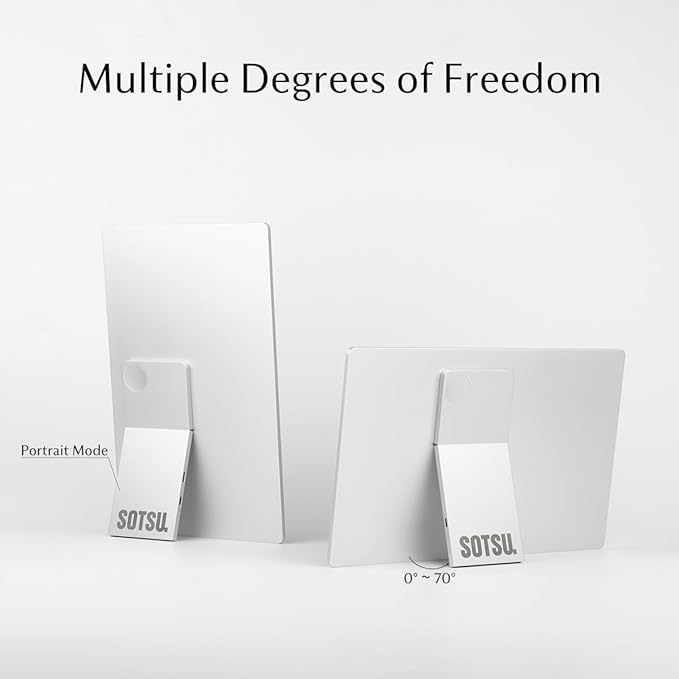 SOTSU FlipAction Go 14" Premium Portable Monitor SFA14PMSV | Robust but Lightweight | Tempered Glass Cover | 1080p | 400 Nits | 100% sRGB | 5W | Super Versatile | USB C or Mini HDMI