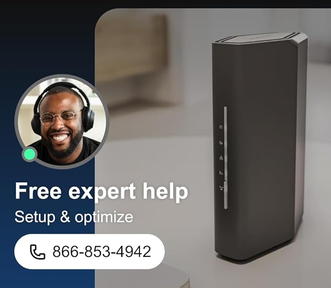 NETGEAR Nighthawk Dual-Band WiFi 7 Router (RS90) – Security Features, BE3600 Wireless Speed (up to 3.6 Gbps) - Covers up to 2,000 sq. ft., 50 Devices – 2.5 Gig Internet Port - Free Expert Help