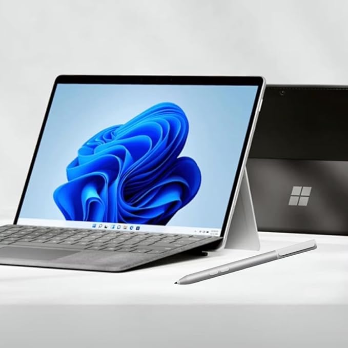 Microsoft Surface Pro 11 Bundle, 13" Copilot+ PC with Black Pro Keyboard (Without Pen Storage) & Business Pen, Snapdragon X Plus, AI Tablet Essential Bundle, 16GB RAM, 256GB SSD, Win 11 Pro