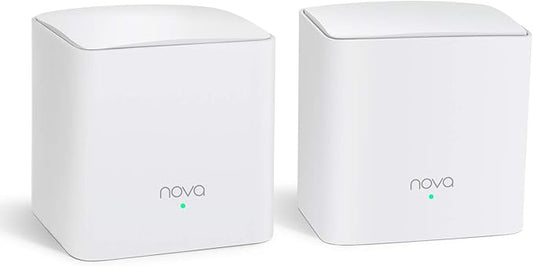 Tenda Nova Mesh WiFi System MW5G - Covers up to 2500 sq.ft - AC1200 Whole Home WiFi Mesh System - Gigabit Mesh Router for 80 Devices - Dual-Band Mesh Network to Replace Router and Extender - 2-Pack