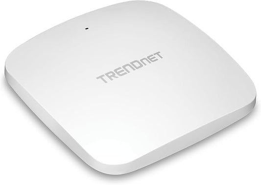 TRENDnet AX5400 Dual Band WiFi 6 PoE+ Access Point, TEW-925DAP, 1 x 2.5GBASE-T PoE+ LAN Port, OFDMA and MU-MIMO Technology, 4804Mbps (5Ghz), 573Mbps (2.4Ghz), WPA3 Ecryption, White