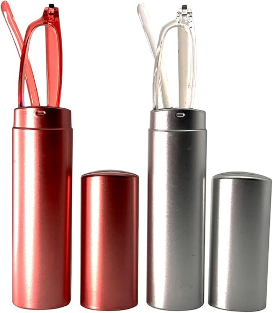 Women Reading Glasses Men Blue Light Blocking Anti Eyestrain Slim Computer Reader Tube Small Glass Thin Compact