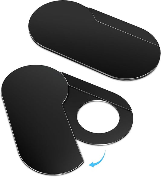 CloudValley [Upgrade Webcam Cover, 0.4 mm Ultra-Thin Metal, Rotating Camera Cover for MacBook Pro, Laptop, MacBook Air, iPad, Tablet, Mac, PC Accessories, 2 Pieces, Black