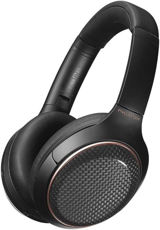 Phiaton PPU-BN0600BK01 900 Legacy Bluetooth On-Ear Headphones with Microphone, Digital Hybrid Noise-Canceling, Black, PPU-BN0600BK01