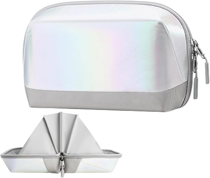 Electronics Travel Organizer - Portable Tech Bag, 180° Opening Cable Organizer, Durable Waterproof Case, Compact Storage Design | Travel Accessory for Cables, Chargers, Gadgets, Cosmetics, Office Dail