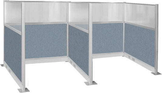 Versare Pre-Configured Hush Panel Electric Cubicle | Workstation Divider Walls | Cubicle Privacy Panels | Office Partition Walls