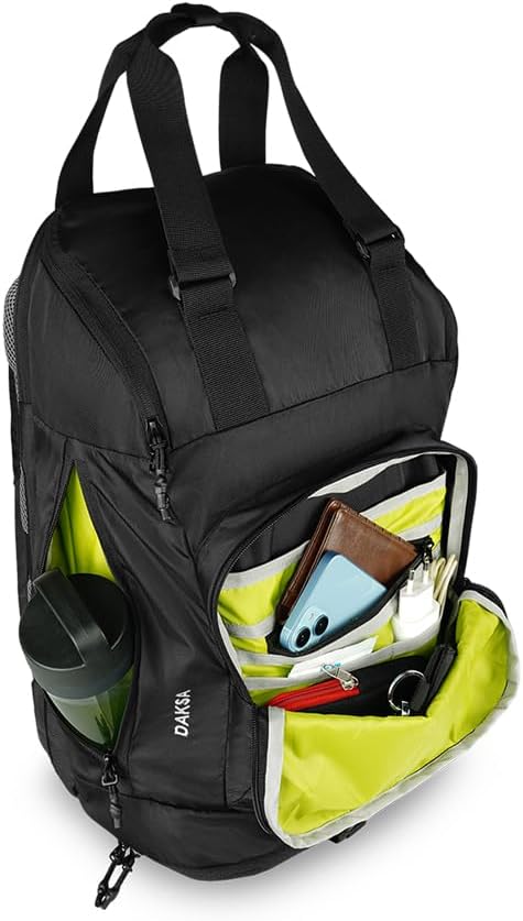 torch Laptop Backpack for Men & Women – Carry On Backpack 27L with 16-Inch Laptop Compartment, Shoe Compartment, and Anti-Sweat Back Panel, Casual Totepack for Work, Travel, and Everyday Use (Daksa)