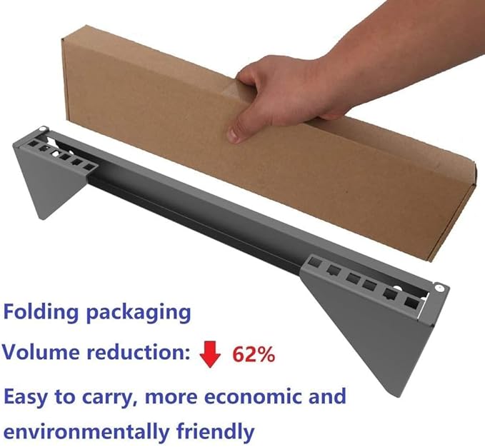 2 Pack of 2U Hinged 19 Inches Cold Rolled Steel Wall Mountable Simple Vertical Rack and Networking Equipment Rack Including Hardware for Assembly (2)