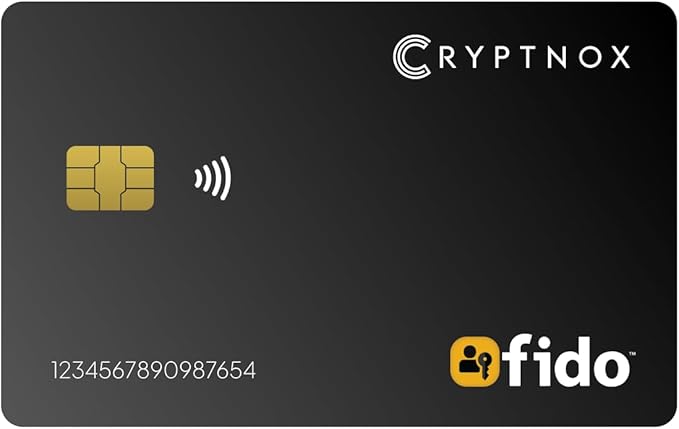 FIDO2 NFC Security Key Card – FIDO2 Level 1 Certified – Passwordless Login & 2FA via NFC or Contact – Works with Windows, Mac, iOS, Android – Ultra-Slim Tap-to-Login Card