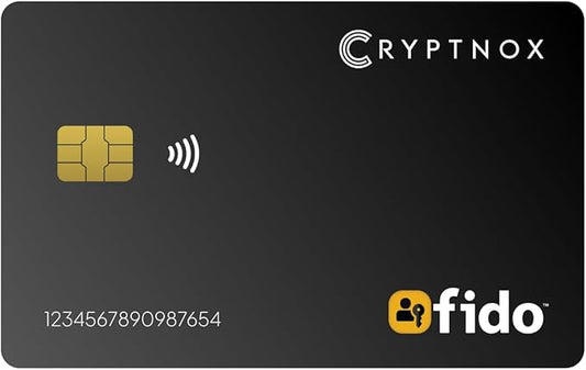 FIDO2 NFC Security Key Card – FIDO2 Level 1 Certified – Passwordless Login & 2FA via NFC or Contact – Works with Windows, Mac, iOS, Android – Ultra-Slim Tap-to-Login Card