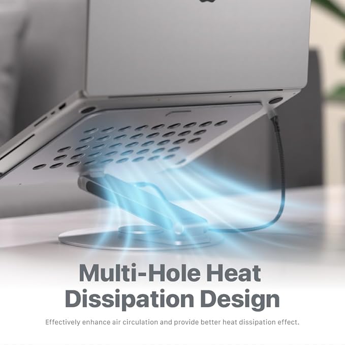 ADAM elements USB-C Stand 360 / Docking Station- HUB 360 USB-C 8-in-1 Aluminum Stand Hub for MacBook, iPad & Laptop Series