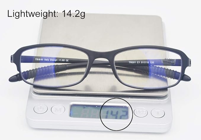 3.00 Computer Blue Light Blocking Reading Glasses(Flexible and Lightweight) Plastic Portable Readers for Men and Women
