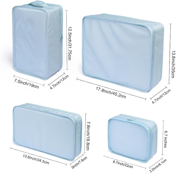 JJ POWER Travel Packing Cubes, Luggage Organizers with Shoe Bag