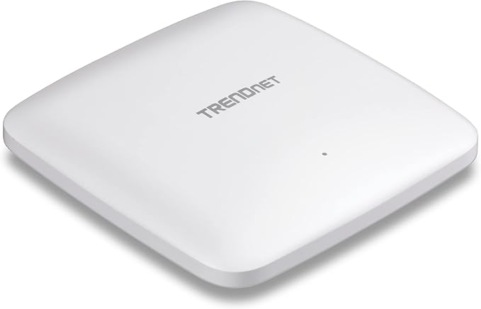 TRENDnet AX1800 Dual Band WiFi 6 PoE+ Access Point, TEW-921DAP, 1201Mbps (5GHz) + 567Mbps (2.4Ghz), NDAA & TAA Compliant, MU-MIMO, Client Bridge, Supports up to WPA3 Encryption, White
