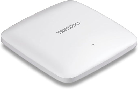 TRENDnet AX1800 Dual Band WiFi 6 PoE+ Access Point, TEW-921DAP, 1201Mbps (5GHz) + 567Mbps (2.4Ghz), NDAA & TAA Compliant, MU-MIMO, Client Bridge, Supports up to WPA3 Encryption, White