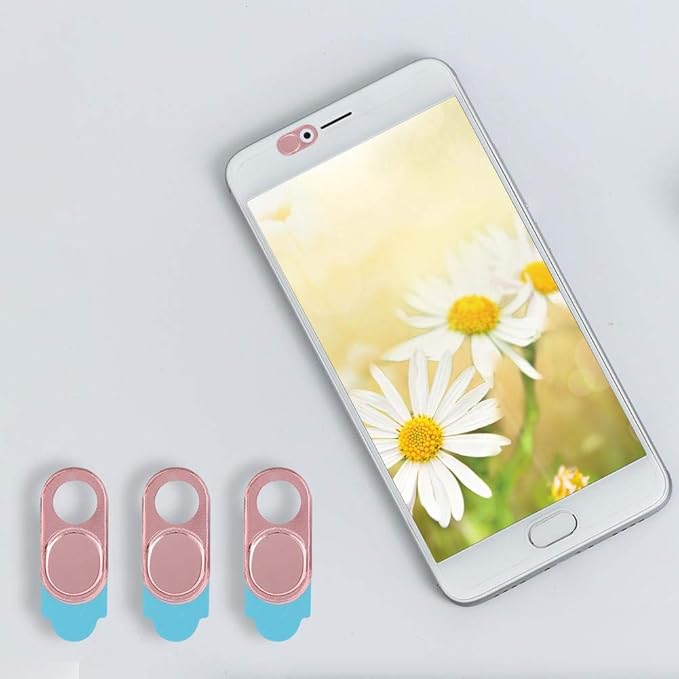 ASHATA 3pcs Metal Camera Lens, Ultra Thin Camera Cover Webcam Cover Blocker Slider for Smartphone Tablet Desktop Laptop ()