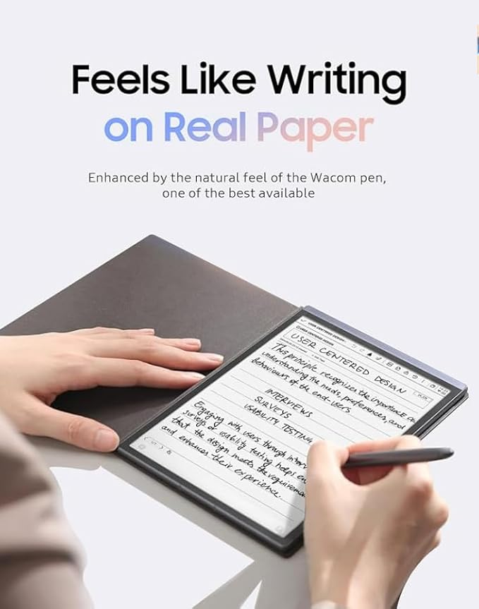 iFLYTEK AINOTE Air 2 Bundle with Blue Folio Case, 8.2-inch AI Paper Tablet Writing Tablet, Digital Notebook with Pen, Voice-to-Text Transcription, Multi-Languages Chatgpt Support