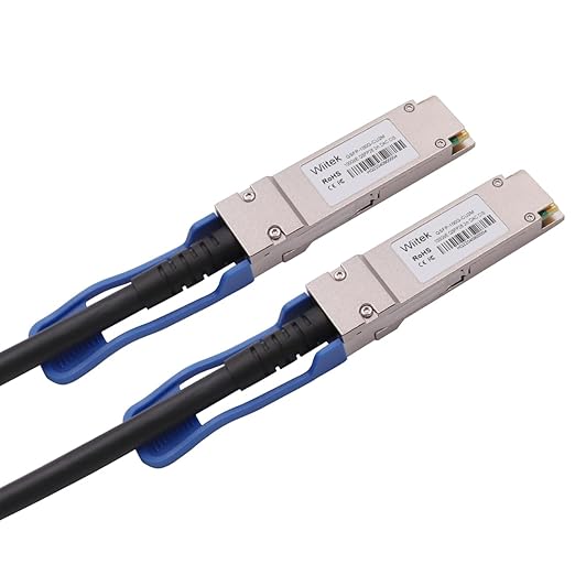 100GbE QSFP28 DAC Twinax Cable, 2 Meter 100GBASE-CR Passive Copper Cable, Compatible for Mellanox MCP1600-C002, with Blue Pull Tab
