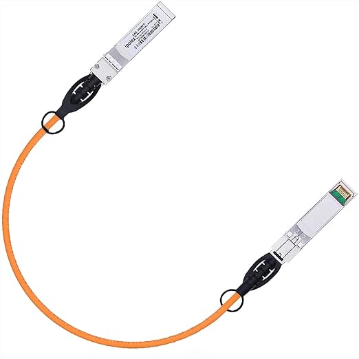 ipolex Colored 10G SFP+ Twinax Cable, Direct Attach Copper(DAC) Passive Cable, 0.5m (1.64ft) in Orange, for Cisco SFP-H10GB-CU0.5M, Meraki, Ubiquit, Mikrotik, Intel, Fortinet, Netgear, D-Link and More