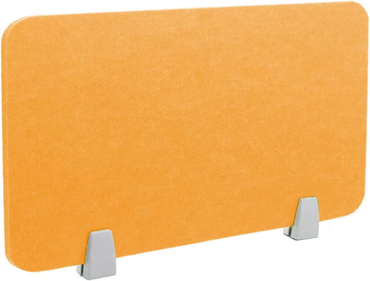 Icegrey Acoustic Desk Divider Privacy Panel Removable Sound Absorbing Desk Partition Board with 2 Clips for Student Call Centers Offices Braries Classrooms Library, Gold Bronze, 15.6x11.7