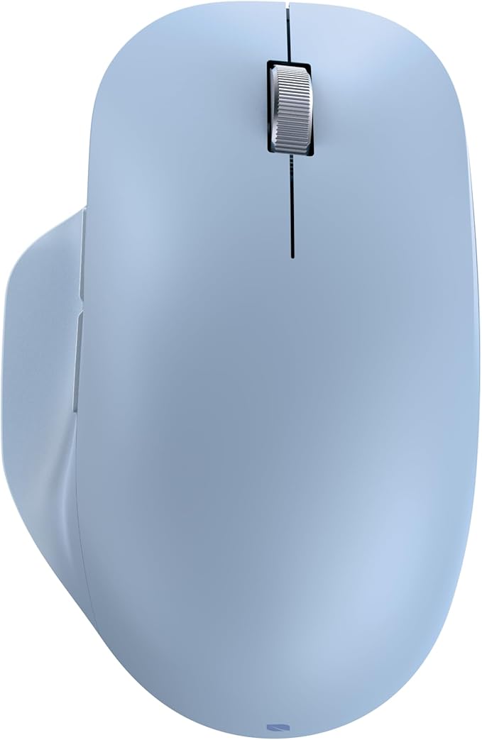 Incase Bluetooth Ergonomic Mouse – Designed by Microsoft – Two Thumb Buttons, Easy to Grip Thumb Rest, Precision Tracking, Connects 3 Devices, 15 Month Battery Life, PCs/Laptops (Pastel Blue)