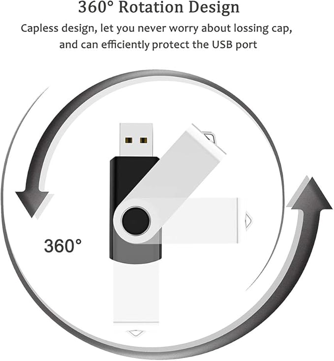 USB Flash Drive 1GB 50 Pack, Bulk USB 2.0 Flash Drives Thumb Drive Swivel Memory Stick Jump Drive Pen Drive,1 gig 50 Pieces