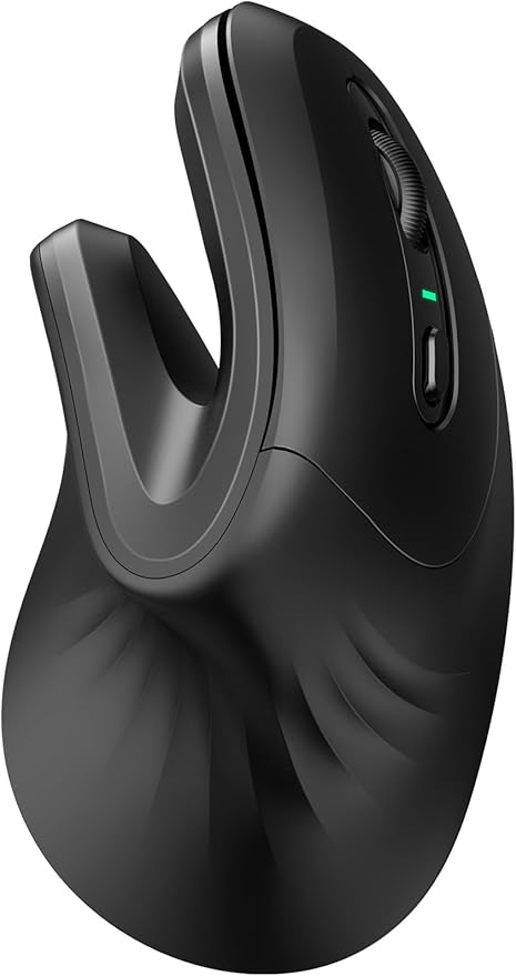 DAREU Ergonomic Vertical Wireless Mouse, 2.4GHz / BT Optical Vertical Mice with Ergo Design for Comfort and Reduced Wrist Strain, Silent Mouse with 6 Buttons, Computer Mice for Laptop, Desktop, PC