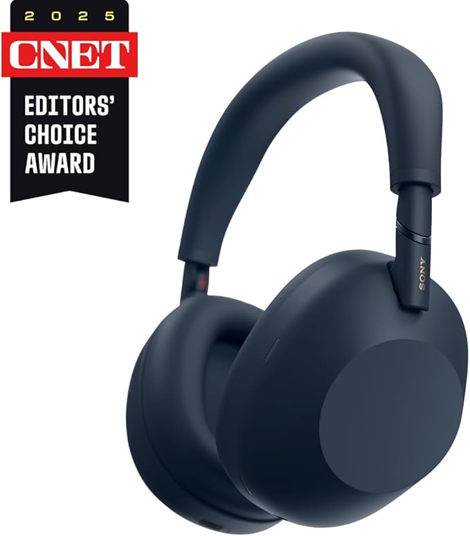 Sony WH-1000XM6 The Best Noise Canceling Wireless Headphones, HD NC Processor QN3, 12 Microphones, Adaptive NC Optimizer, Mastered by Engineers, Studio-Quality, 30-Hour Battery, Midnight Blue