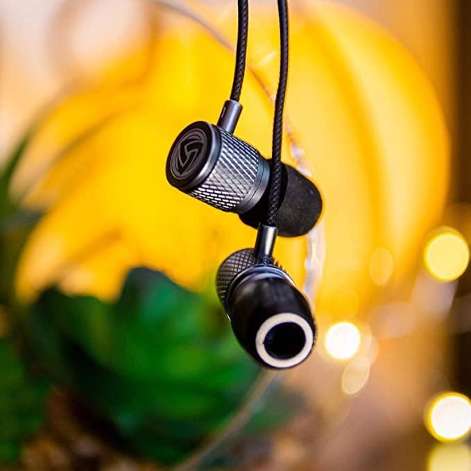 LUDOS Ultra Wired Earbuds in-Ear Headphones, 5 Years Warranty, Earphones with Microphone, Noise Isolating Ear Buds, Memory Foam for iPhone, Samsung, School Students, Kids, Women, Small Ears - Grey